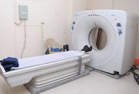 CT scan machine room at Ashtvinayak Multispeciality Hospital Panvel for advanced imaging diagnostics